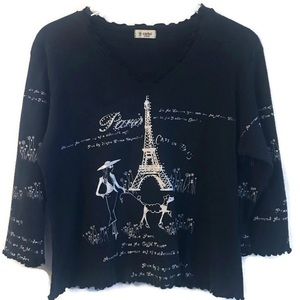 Cactus Parisian 3/4 Sleeve Shirt sz XL